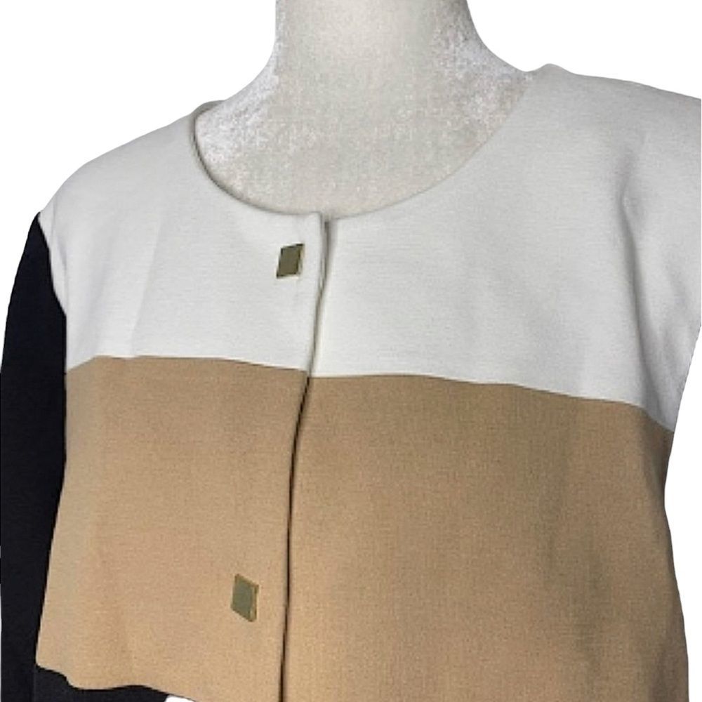 CHICO’S Striped Color Block Button Ponte Jacket🧥 - Picture 7 of 13